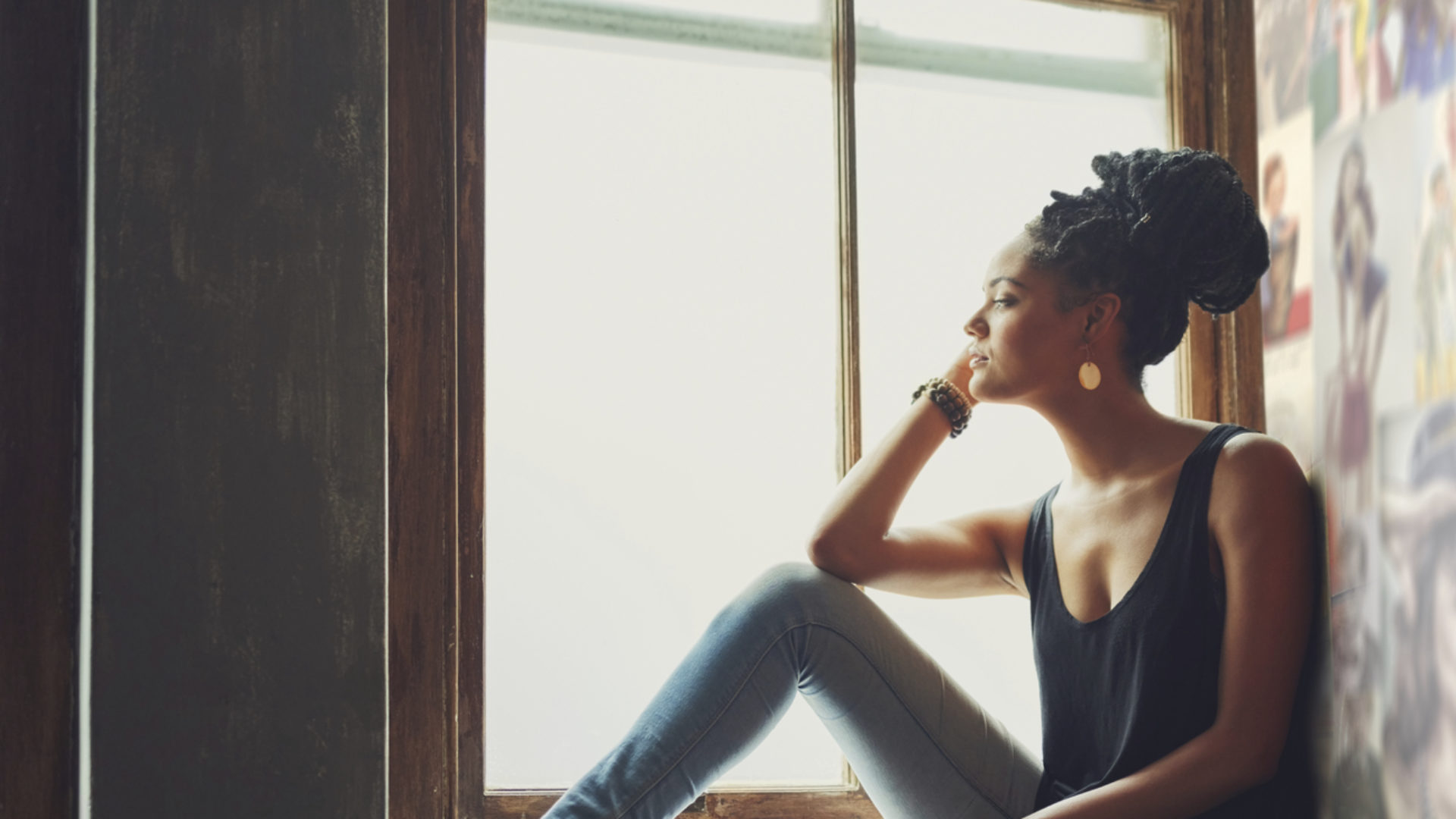 Woman thinking about guarding her heart