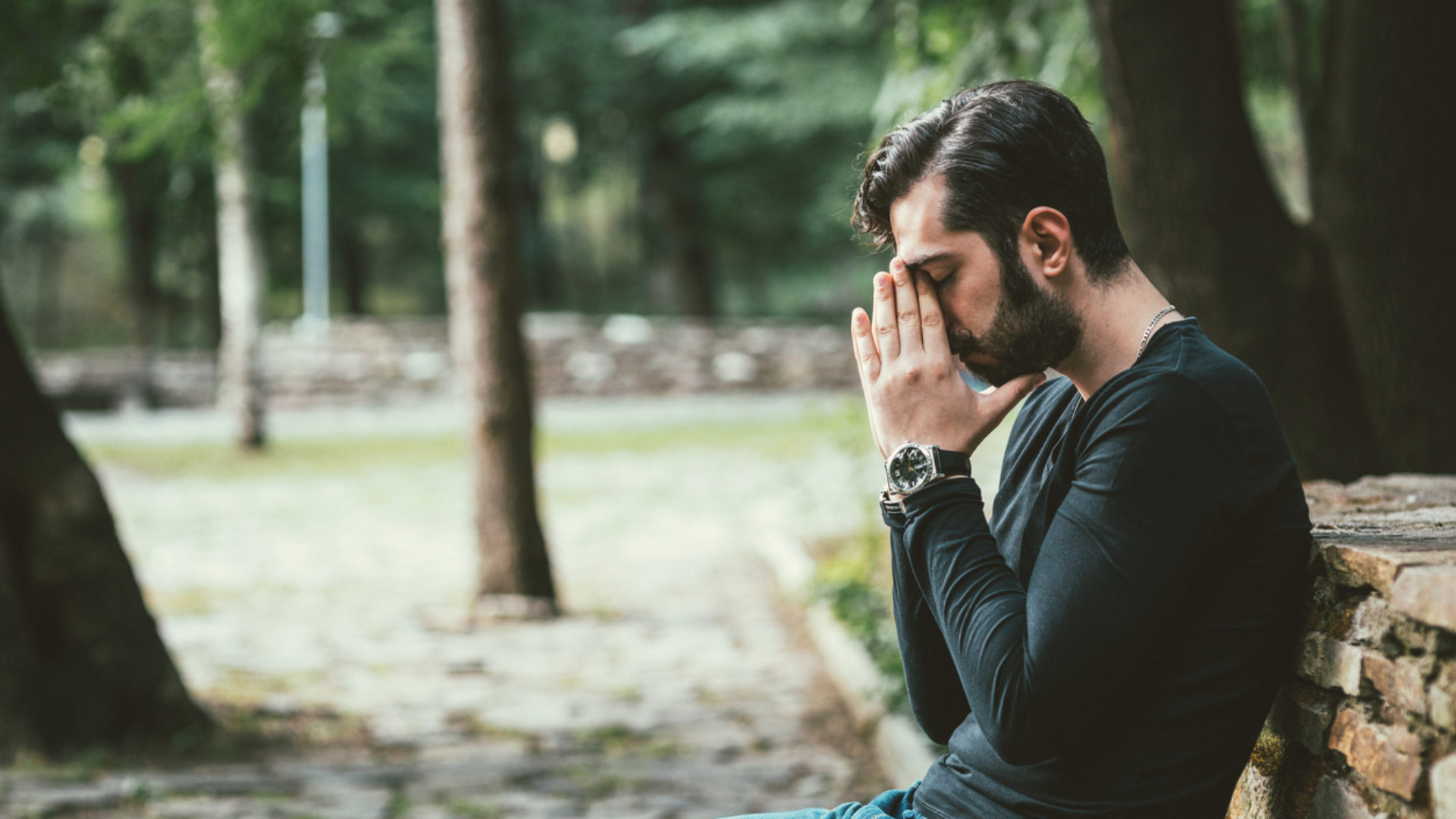 Man praying to God: Heal my broken heart